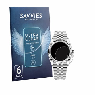 Savvies - Screenprotector voor Rolex Datejust 36 - Folie Beschermfolie transparant 6 Stuks