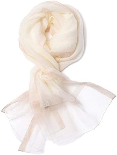 Dames Sjaal - Accessoire Foulard - Stijlvol Afmaken - Zijde Mix - 180x70 cm - Goud