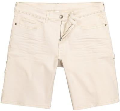 STHUGE - Heren - cargo-jeansbermuda 5-pocket Loose Fit tot maat 72 - Off-white - Maat 70
