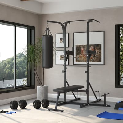 MODFU - Halterset 30 Kg - Met Halterschijven En Verbindstangen - Antislip Handgrepen - Staal - Zwart - 43 x 18 x 7,5 cm
