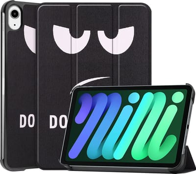 Hoesje Geschikt voor Apple iPad Mini 6 (2021) - 8.3 inch - 6e Generatie - Dun & Stevig - Trifold Bookcase - Hard Cover - Hardcover Book Case - Tablet Hoes - Don't Touch Me