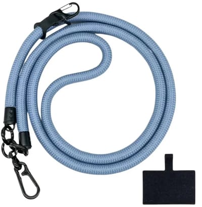 Travel Cords - Keycord - telefooncord lichtblauw XL - stevige karabijnhaken - sporten - stevig lanyard - reizen - festivals - sleutels