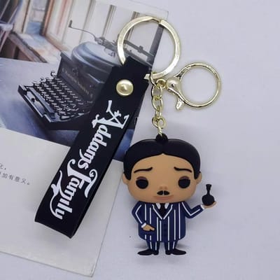 Nieuwe Creatieve Cartoon Pop Adam's Sleutelhanger Tas Auto Sleutelhanger Accessoires Groothandel Speelgoed Anime Cartoon Vriend Kawaii Schattig black