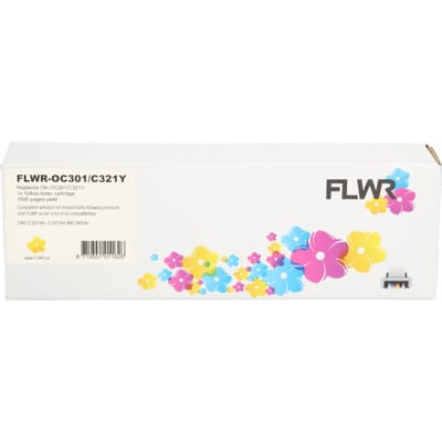 FLWR - Toners / Oki C301 / C321 / geel / Geschikt voor Oki