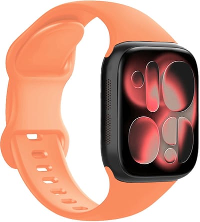 Horloge Band Geschikt voor Apple Watch 1, 2, 3, 4, 5, 6, 7, 8, 9, 10, 11, SE - 42/44/45/46 mm Bandje Siliconen Verstelbaar - Calendula