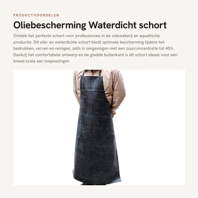 Dailygoods- Schort Waterdicht - Zuurbestendig - Professioneel - Geschikt voor Verven - Reinigen - Natuurrubber/Katoen - Werkschort