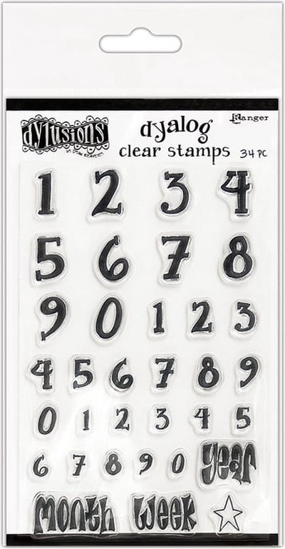 Stempel - Clear stamp - Ranger - Dylusions - numerology