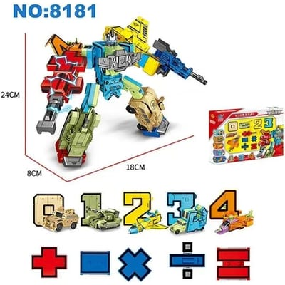 10 STUKS Transformatie Nummer Robot Speelgoed Assemblage Blokken Vervorming Pocket Morphers Educatieve Actiefiguur Speelgoed voor Kinderen W145386WW-