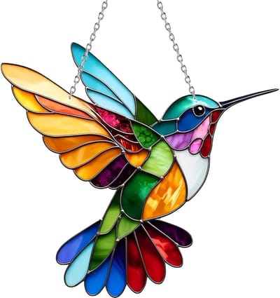 Hummingbird Zonnetje Vanger Ornament voor Raam, Balkon, Tuin en Muur - Kunstzinnig en Kleurrijk Decor voor Thuis