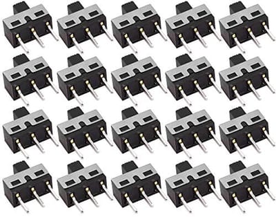 20 Stuks High Knob 3 Pin 2 Positie 1P2T SPDT Micro Schuifschakelaar