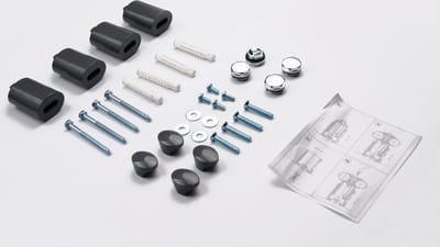 Sub Apollo radiator bevestigingsset verstelbaar 60-85 mm, grijs metallic