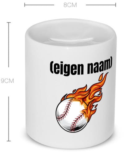 Akyol - honkbal vuur met eigen naam Spaarpot - Honkbal - atleten - iemand die houdt van honkbal - verjaardag - cadeau - kado - 350 ML inhoud