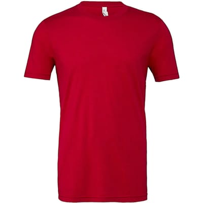 Bella+Canvas Unisex Triblend Crew Neck T-Shirt CV3413 - Solid Red Triblend - XS