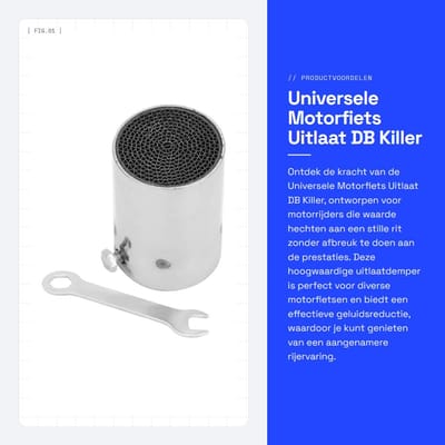 Dailygoods- Uitlaatdemper Universeel - DB Killer - Roestvrij Staal - Geluidsisolatie - Hoge Temperatuur Bestendig - Eenvoudig te Installeren - Geluidsdemper
