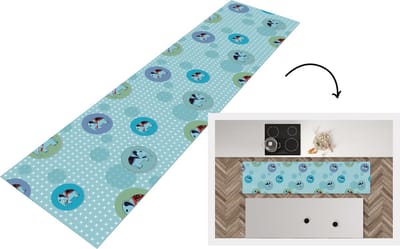 Keukenloper - Loper keuken - Olifant - Stippen - Design - 200x50 cm - Keukenloper vinyl