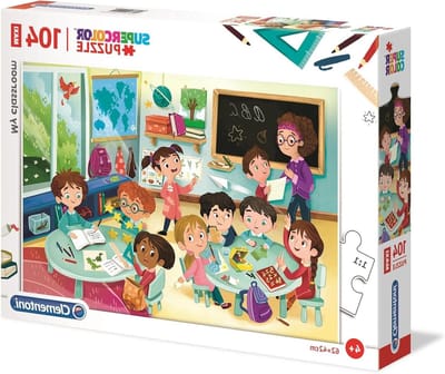 Legpuzzel Klaslokaal - Puzzel Kinderen - Educatief Spelen - Super Color Collectie - 62 x 42 cm - Meerkleurig