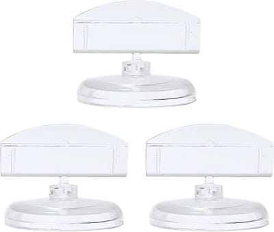 Zwenkbare Tafelhouders voor Prijskaartjes - 3 Stuks Transparante Plastic Displayhouders voor Labels en Foto's, Ideaal voor Winkels en Restaurants
