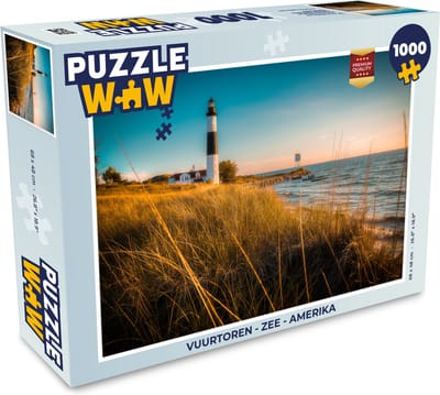 Puzzel Vuurtoren - Zee - Amerika - Legpuzzel - Puzzel 1000 stukjes volwassenen