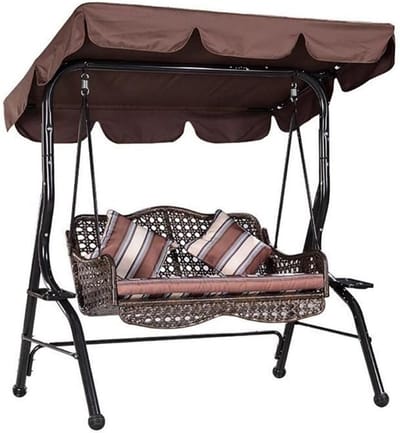 Vervangende Luifel voor Tuin Schommelstoel, Ruched Hangmat Luifel, Bescherming tegen UV-straling, Waterdichte Tuinaccessoires voor Buitengebruik