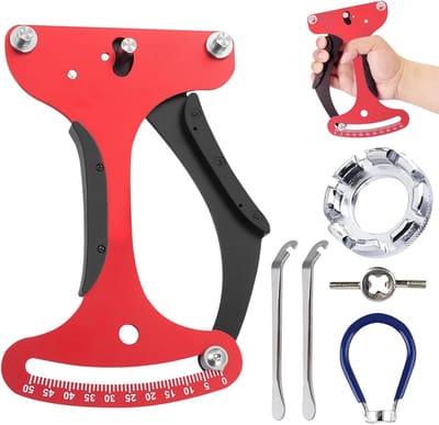 Fiets Spaak Spanningmeter met 5 Accessoires - Nauwkeurige Kalibratie Tool voor Fietsreparatie en Spaak Meting