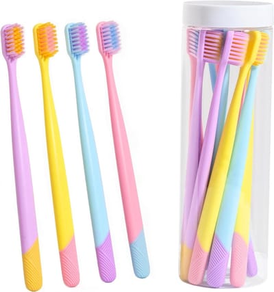 Tandenborstel Pakket - Zachte Borstels - Mondhygiëne Verbeteren - Extra Zachte Reiniging - 10 Stuks - Blauw