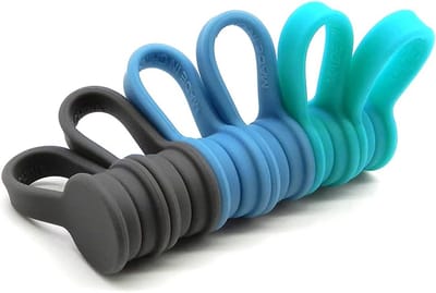 6 Magnetische Kabelbinders - Herbruikbare Silicone Kabelorganisatoren in 3 Kleuren