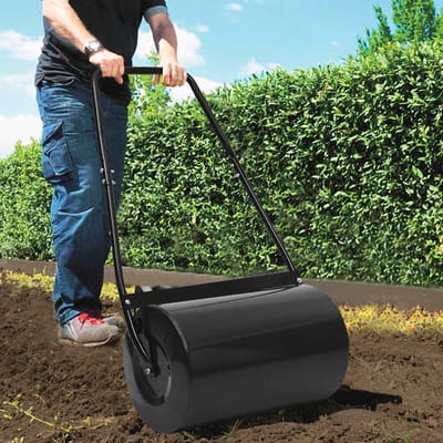 vidaXL - Gazonroller - 50 - L - 63 - cm - zwart