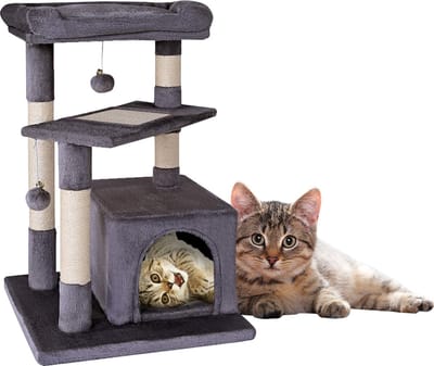 MKSS® Krabpaal voor grote Katten - Krabton - Kattenhuis - Donkergrijs