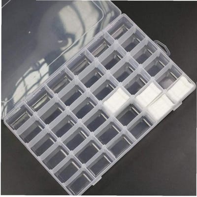 Draad Kloshouder - Opbergdoos Organizer - Kruissteek Organiseren - 36 Grids - 20 g - Transparant