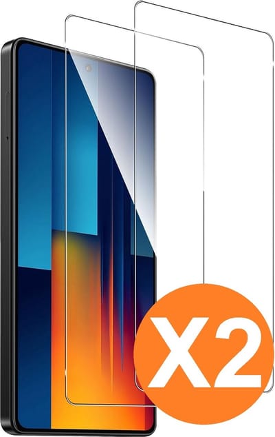 Screenprotector geschikt voor Xiaomi POCO M6 PRO 5G Tempered glass - Screenprotector geschikt voor Xiaomi Redmi 12 Screenprotector Glas Gehard Tempered Glass - 2 Stuks