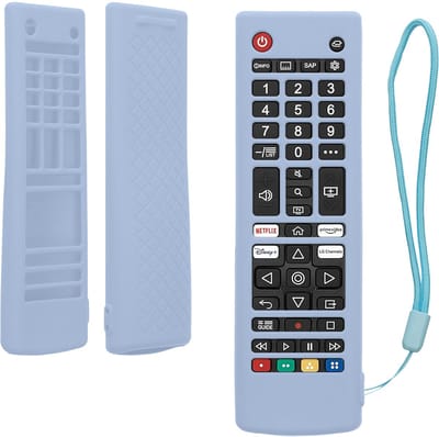 kwmobile hoes geschikt voor LG Smart TV AKB - Siliconen anti-slip hoes voor afstandsbediening in blauw
