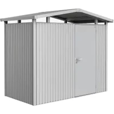 Biohort Metalen Tuinhuis Panorama - Zilver Metallic - 273x158cm - Enkele Deur
