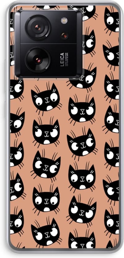 Case Company® - Hoesje geschikt voor Xiaomi 13T Pro hoesje - Kat - Soft Cover Telefoonhoesje - Bescherming aan alle Kanten en Schermrand