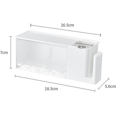 Badkamerplanken Wandmontage Tandenborstel Tandpasta Houder Zuignap Opbergrek Toiletartikelen Organizer Accessoires wit