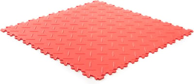 Rubbermagazijn - PVC kliktegel diamant - Rood - 50x50cm - Dikte 4mm - winkel - showroom - garage - prijs per stuk