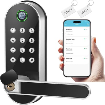 Slimme Vingerafdruk Deurslot met Toetsenbord - Biometrisch Elektronisch Slot voor Binnen- en Buitendeuren