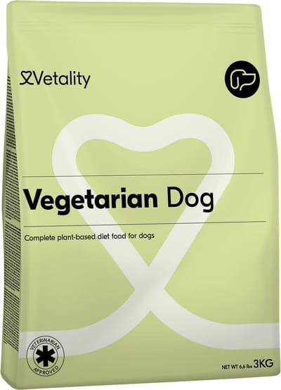 Vetality Vegetarisch Hondenvoer - 3 kg - Hypoallergeen Hondenvoer - Licht verteerbaar - Beperkt Eiwit