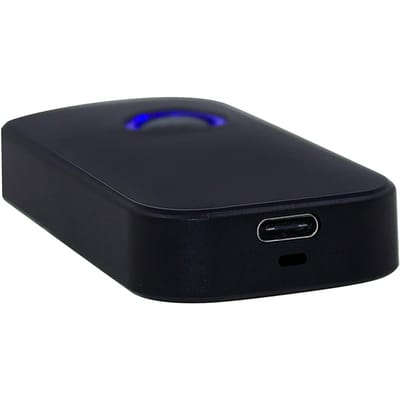 Scanner de codes-barres portable 3 en 1 Lecteur de codes-barres 1D 2D QR Support Connexion sans fil BT et 2,4 GHz et filaire USB Compatible avec noir