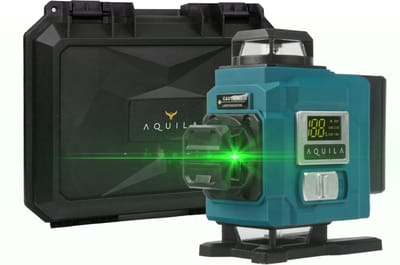 Aquila Kruislijnlaser met Statief - Kruislijnlaser Zelfnivellerend - Laser Waterpas - Waterpas Laser - 16 Lijnen 4D - 2x Accu & Koffer - IP54 Spatwaterdicht