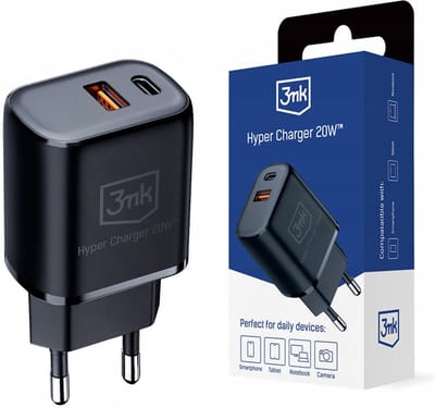 3mk Hyper Charger Black Netlader 20W