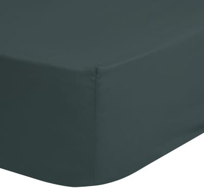 Good Morning hoeslaken effen kleur - 1 persoons 90x200 cm - Donkergroen - 100% Katoen renforce