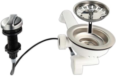 Keukenzeefkorfventiel 3 1/2 inch met touw-draaischakelaar voor keukensifons