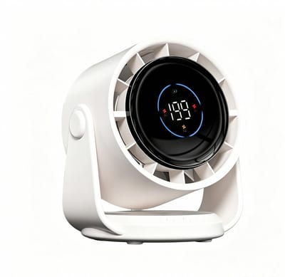 Portable Fan - Bureauventilator - Adjustable Cooling Fan-Convenient Digital Display Fan -USB Office Fan-Indoor Fan Suitable for Indoor Use-199 instelbare windsnelheden om uit te kiezen -Wit