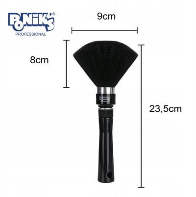 Poniks Brush Barber Sweep - Voor het Vegen van de Nek - Zwart, Dicht, Zacht