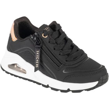 Skechers Uno Gen1 - Zip And Stride Meisjes Sneakers - Zwart/Ros�goud