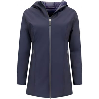 Double Face Dames Jassen Parka - Slim Fit - 2161B - Blauw