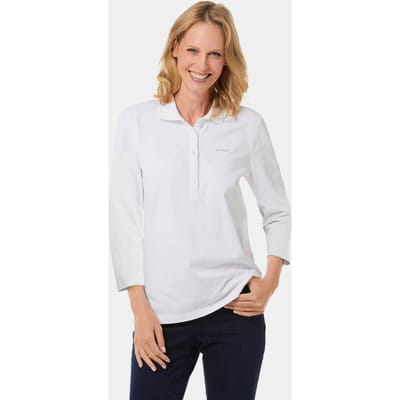 Poloshirt van eersteklas piquéstof - wit - Gr. 50 van Goldner Fashion