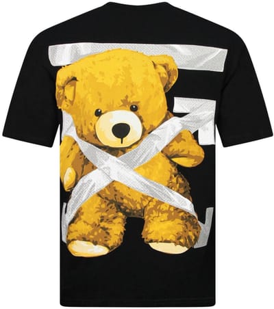 Heren Tshirt met Opdruk - Oversized T shirt Heren - T-shirts Heren Grappig - Fun Shirts Bear -1960- Zwart