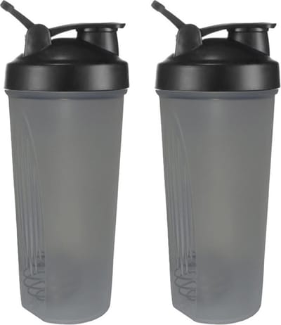 Benson Shakebeker met RVS mixbal - 2x - kunststof - lekvrij - 600 ml
