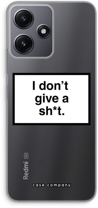 Case Company® - Hoesje geschikt voor Xiaomi Redmi 12 hoesje - Don't give a shit - Soft Cover Telefoonhoesje - Bescherming aan alle Kanten en Schermrand